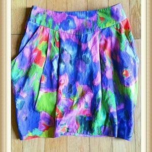 H&m floral mini skirt pockets