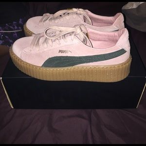 Light pink Rihanna Puma's