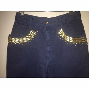 monique Jeans - Vintage High waist Jeans w/metal accents Sz 9/10 monique Jeans - Vintage High waist Jeans w/metal accents Sz 9/10