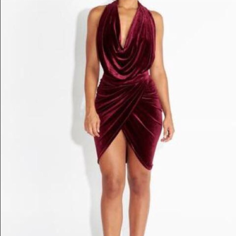 [MUST GO SALE] Burgundy Velvet Dress