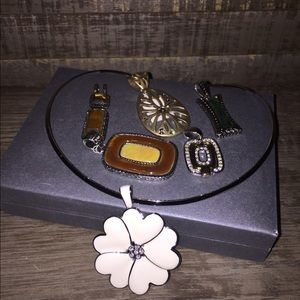 LiaSophia slide/collar necklace w/ multiple slides