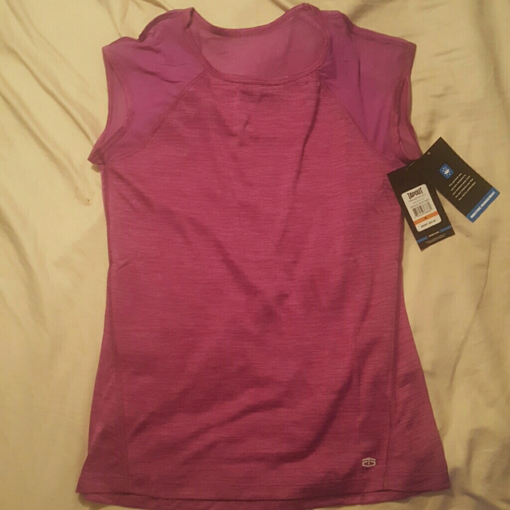 Purple Tap Out workout top  size M NWT