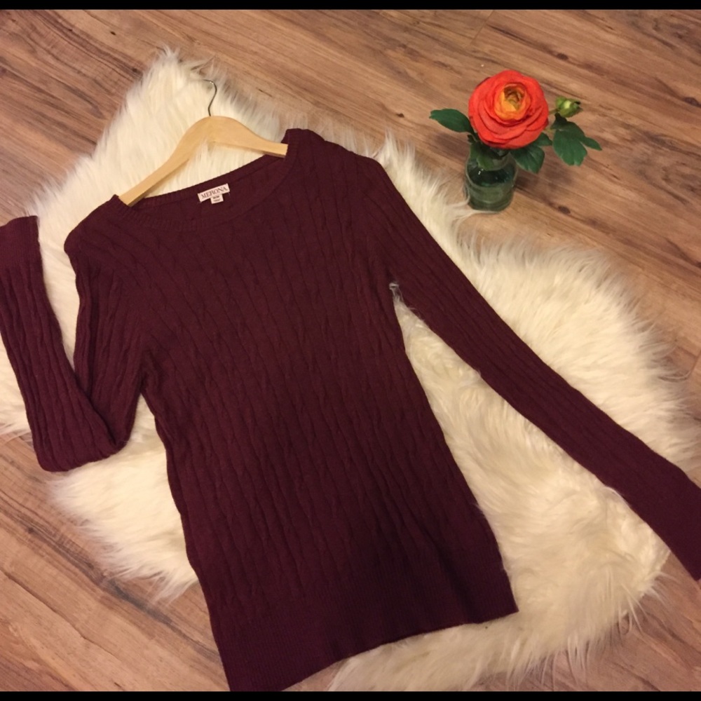 Maroon Knit Sweater