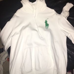Polo white/green hoodie xl