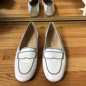 Authentic Chanel Woman's all leather Loafers