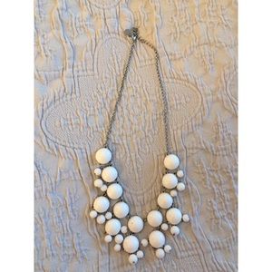 BOGO FREE - Silver & White Bubble Necklace