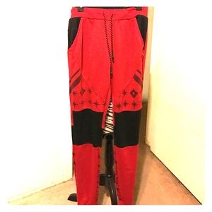 Red joggers