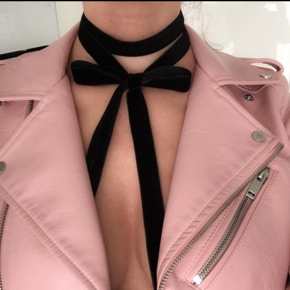 Black Velvet Tie Back Choker