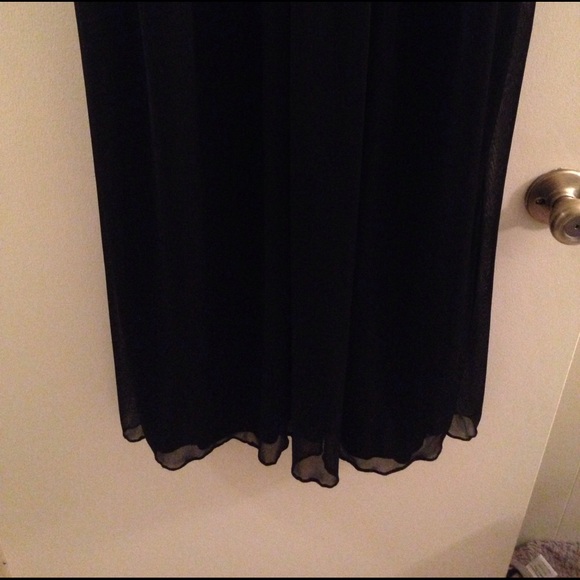 CityStudio Black chiffon full length dress - Picture 5 of 5