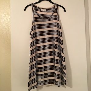 Lou & Grey Dresses - Black and beige striped linen trapeze dress Lou & Grey Dresses - Black and beige striped linen trapeze dress