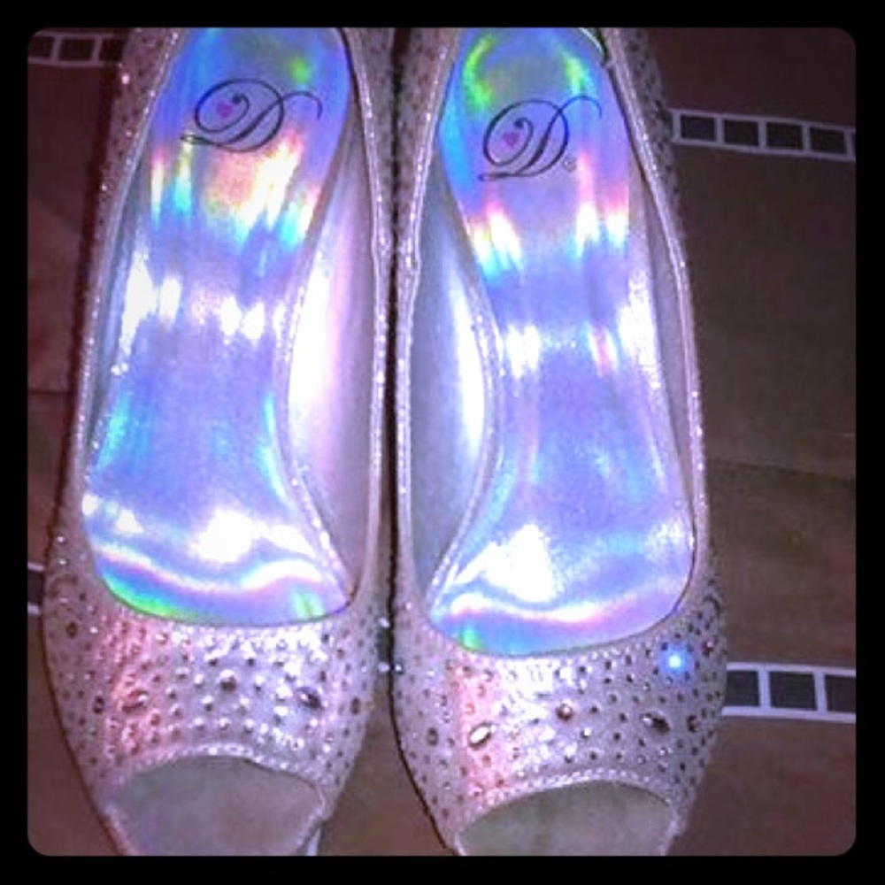 High healed jeweled shoes