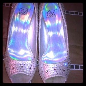High healed jeweled shoes