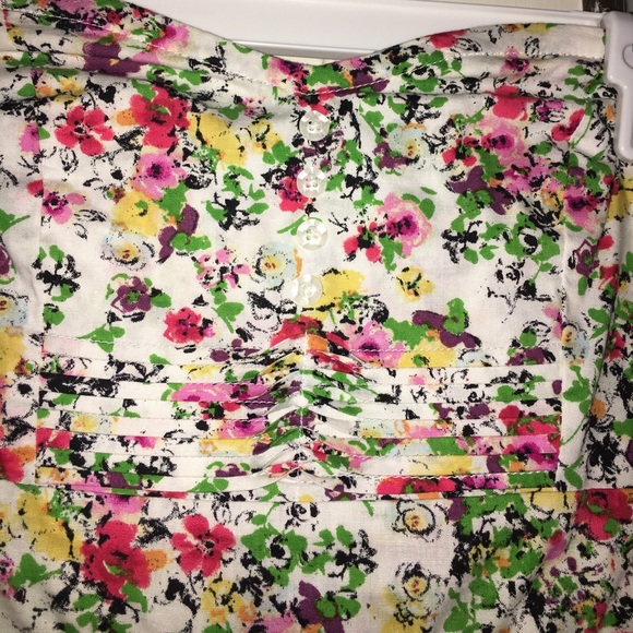 Strapless Flower Pattern Spring Dress - Picture 2 of 4
