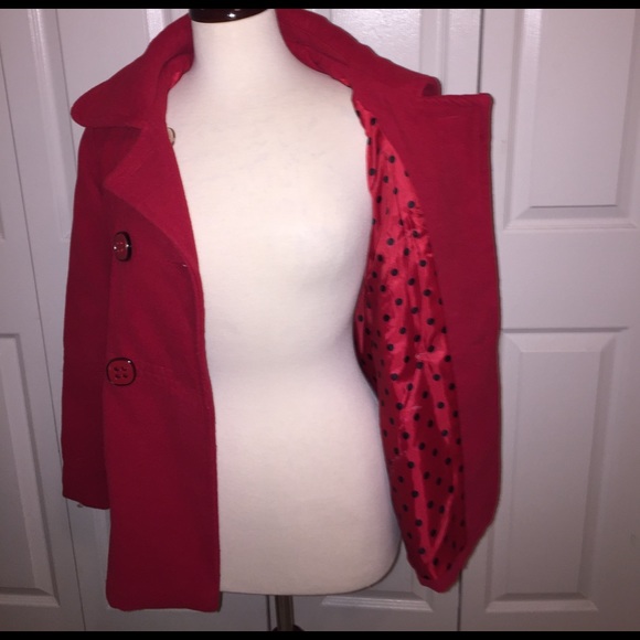 Red pea coat - Picture 2 of 3