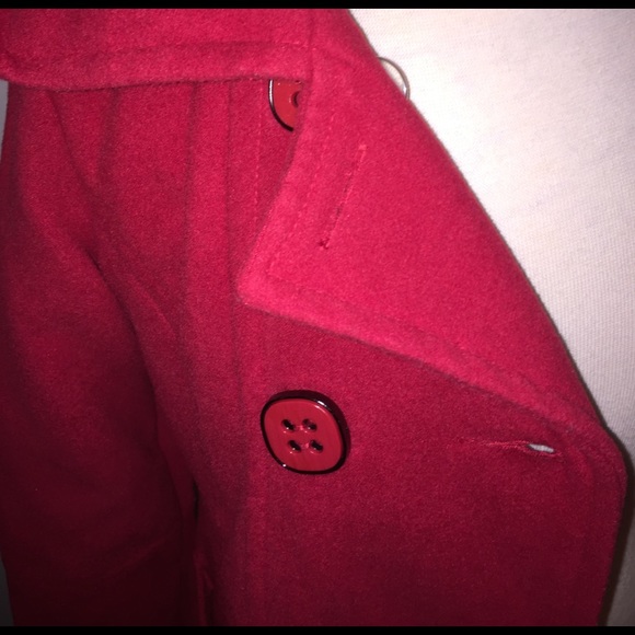 Red pea coat - Picture 3 of 3