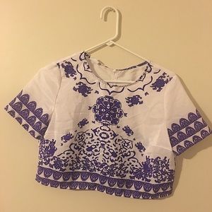 Two piece set (crop tee/shorts)