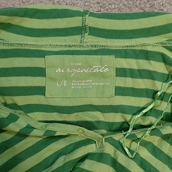 Green striped hoodie - Picture 3 of 3