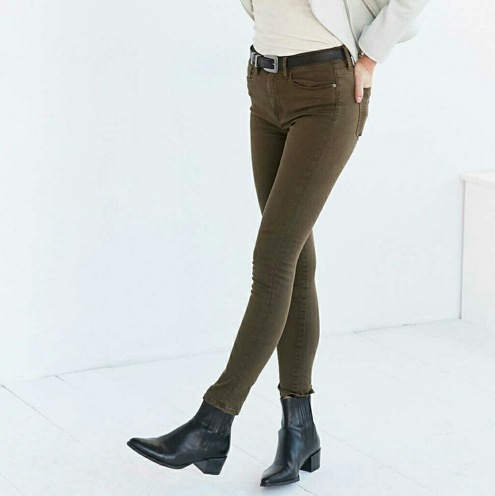 BDG olive green midrise twig jeans