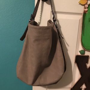 Wilsons leather tan grey purse