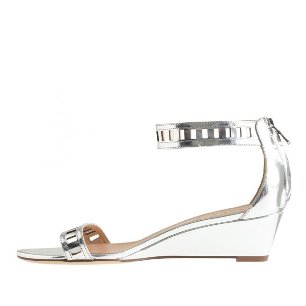 J. Crew ‘Lillian’ mirrored lattice low wedges sz 8