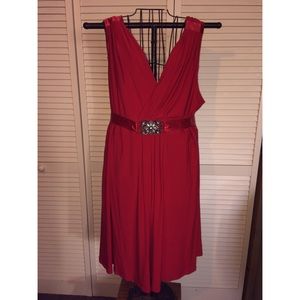 Red stretchy prom/party dress