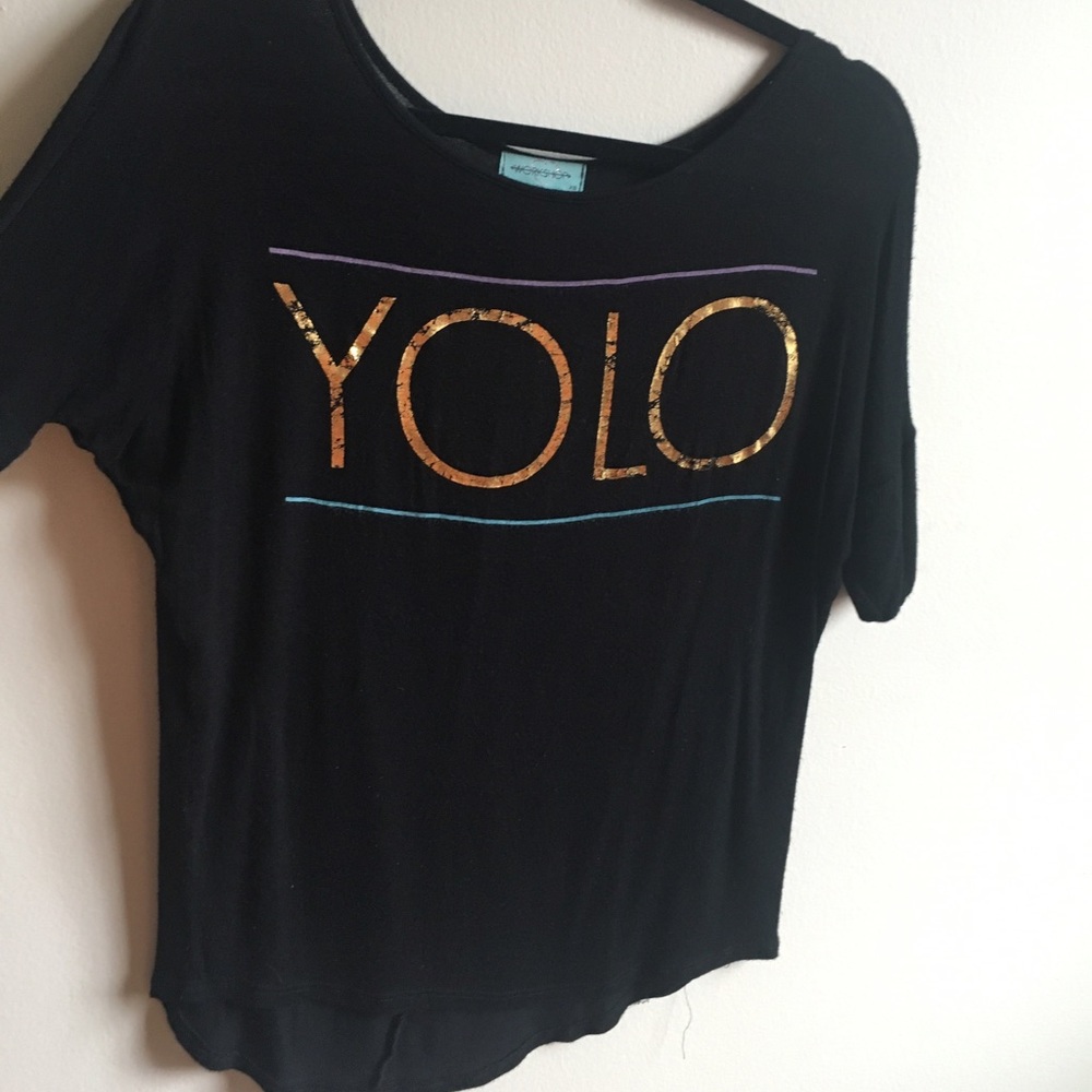 PacSun yolo black shirt