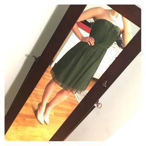 The Limited - Strapless Green Cocktail Dress