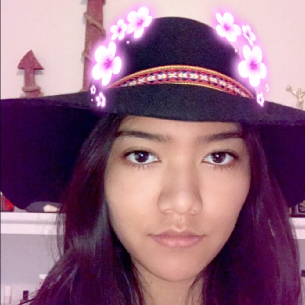 Black Floppy Hat with Jacquard Band