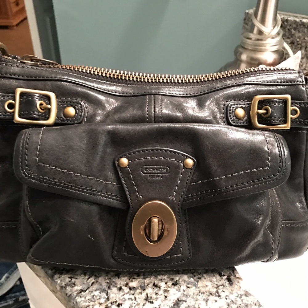 Black coach purse