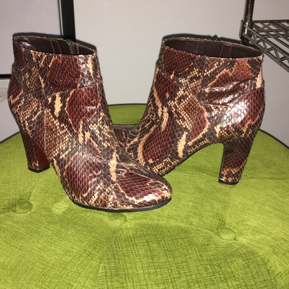 Sam Edelman snakeskin booties