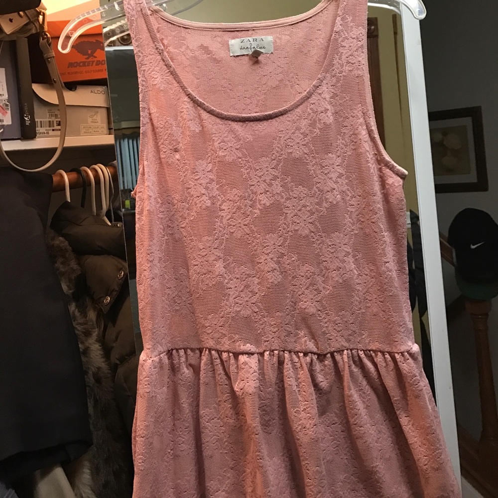 Pink peplum top