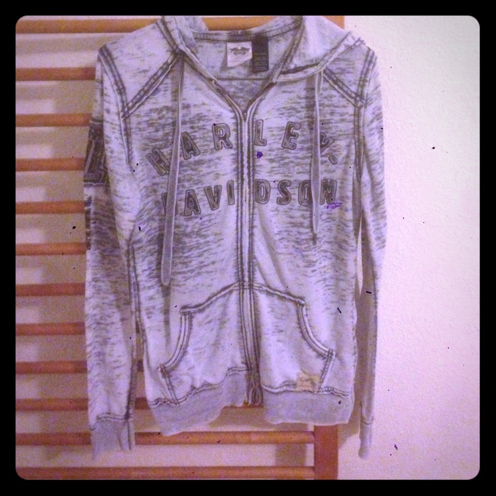 Harley-Davidson Burnout Zip-Up Hoodie!