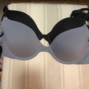 TWO Pink "wear everywhere demi bras"