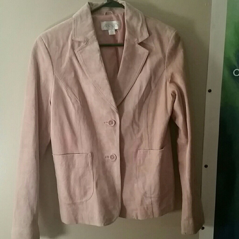 Pink suede leather jacket size M