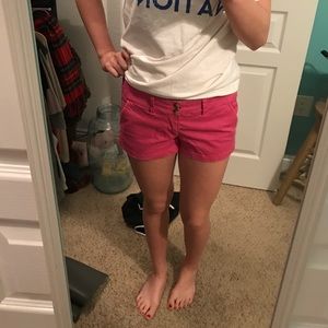 Pink American Eagle shorts.