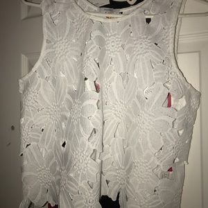 White flower crop top