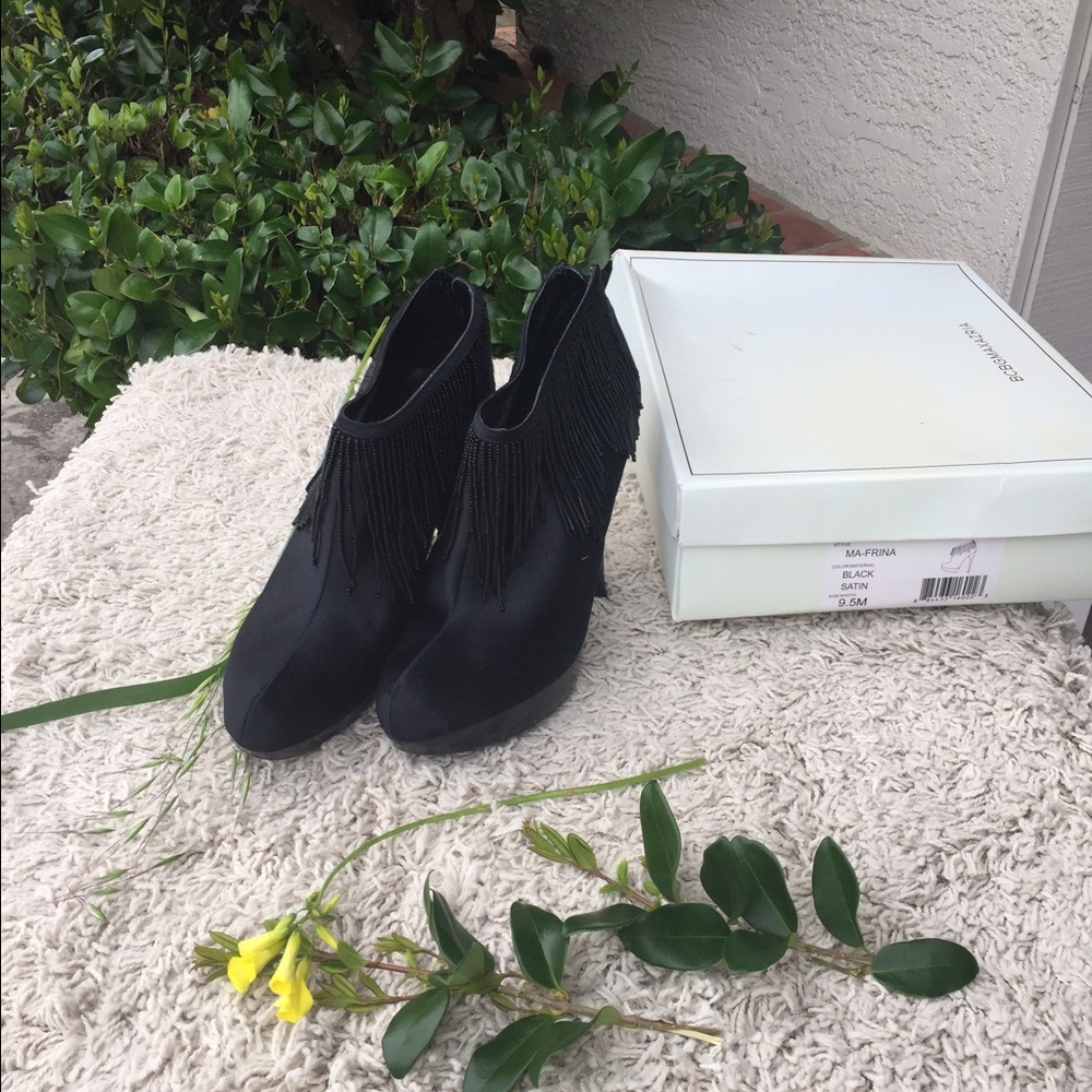 Satin booties