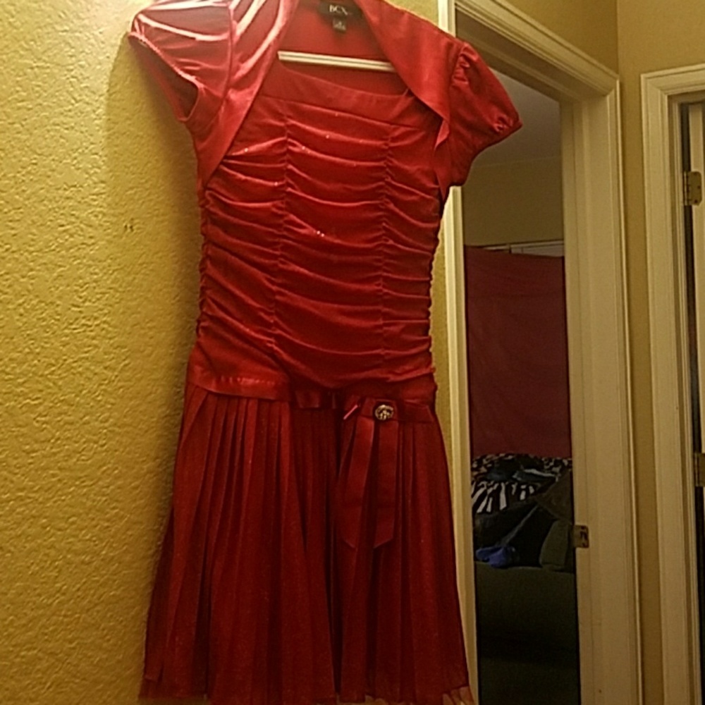 Red Dress barley worn Girls size 16