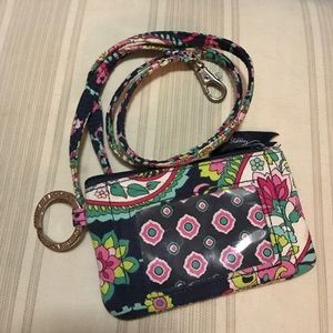 Vera Bradley wallet with lanyard