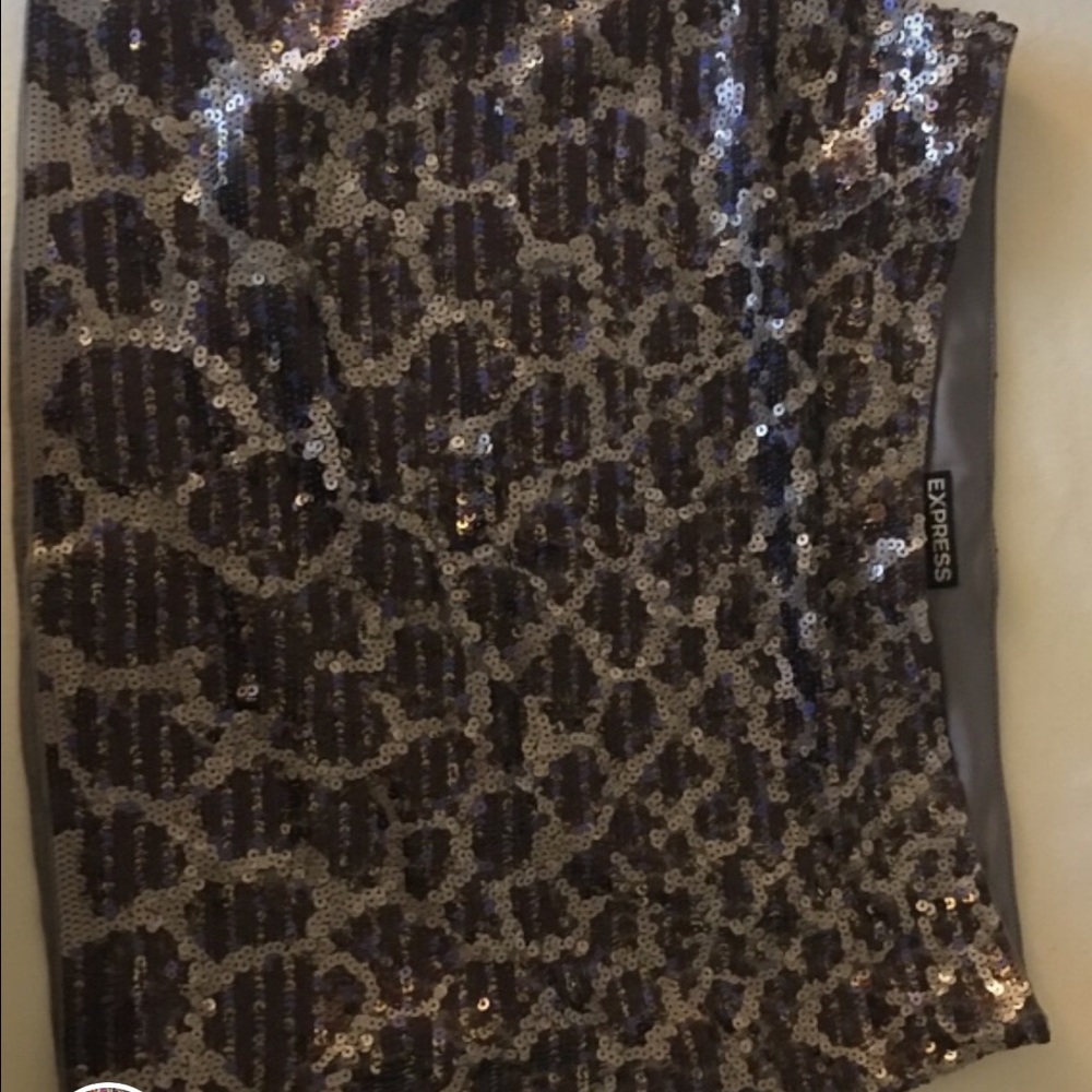 Mini sequence skirt