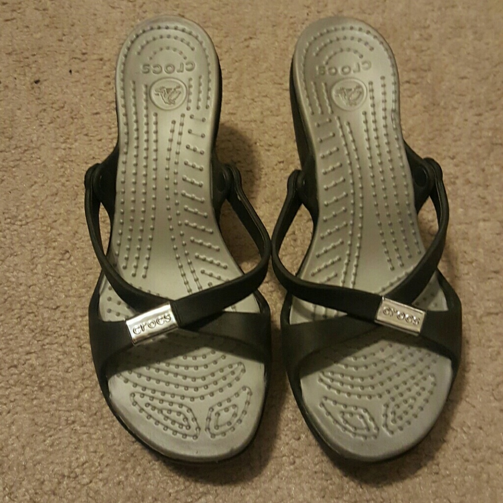 Black Croc sandles
