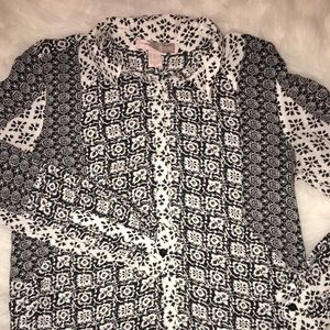 Forever 21 black and white button down