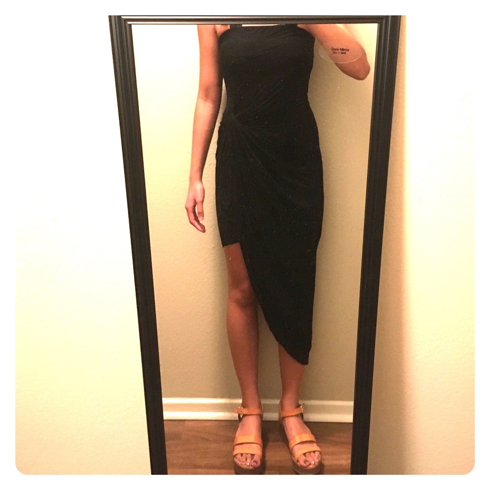 Angl strapless black dress