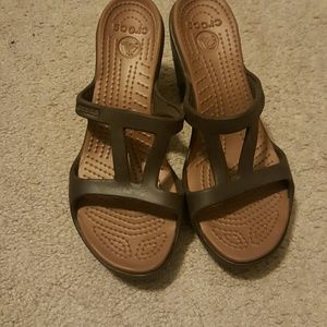 Brown Croc Sandles