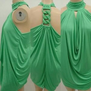 Green dress halter free style
