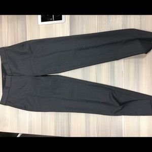 J Crew Pinstripe Trousers dark gray, Size 0