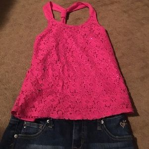 Pink Top from Justice with sparkles !