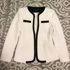 Black and white women's blazer