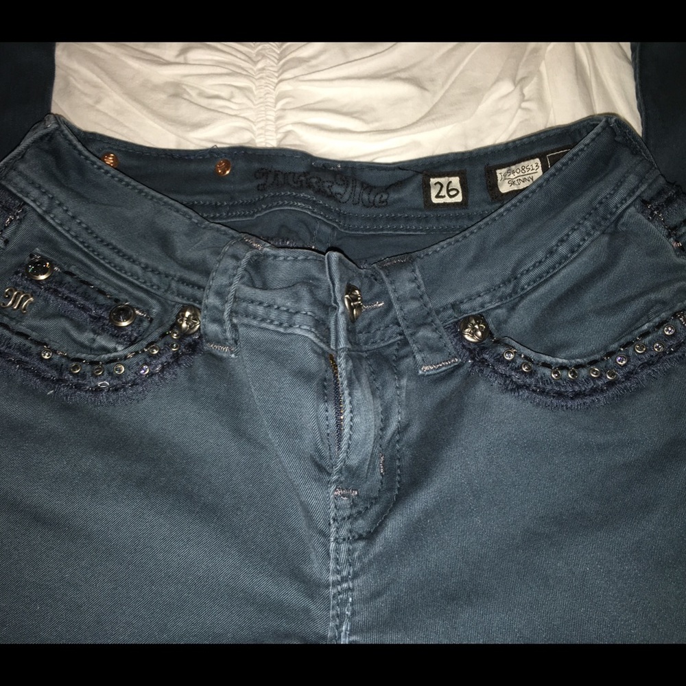 Miss Me Skinny Jeans Dark Jade