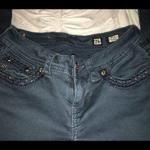 Miss Me Skinny Jeans Dark Jade